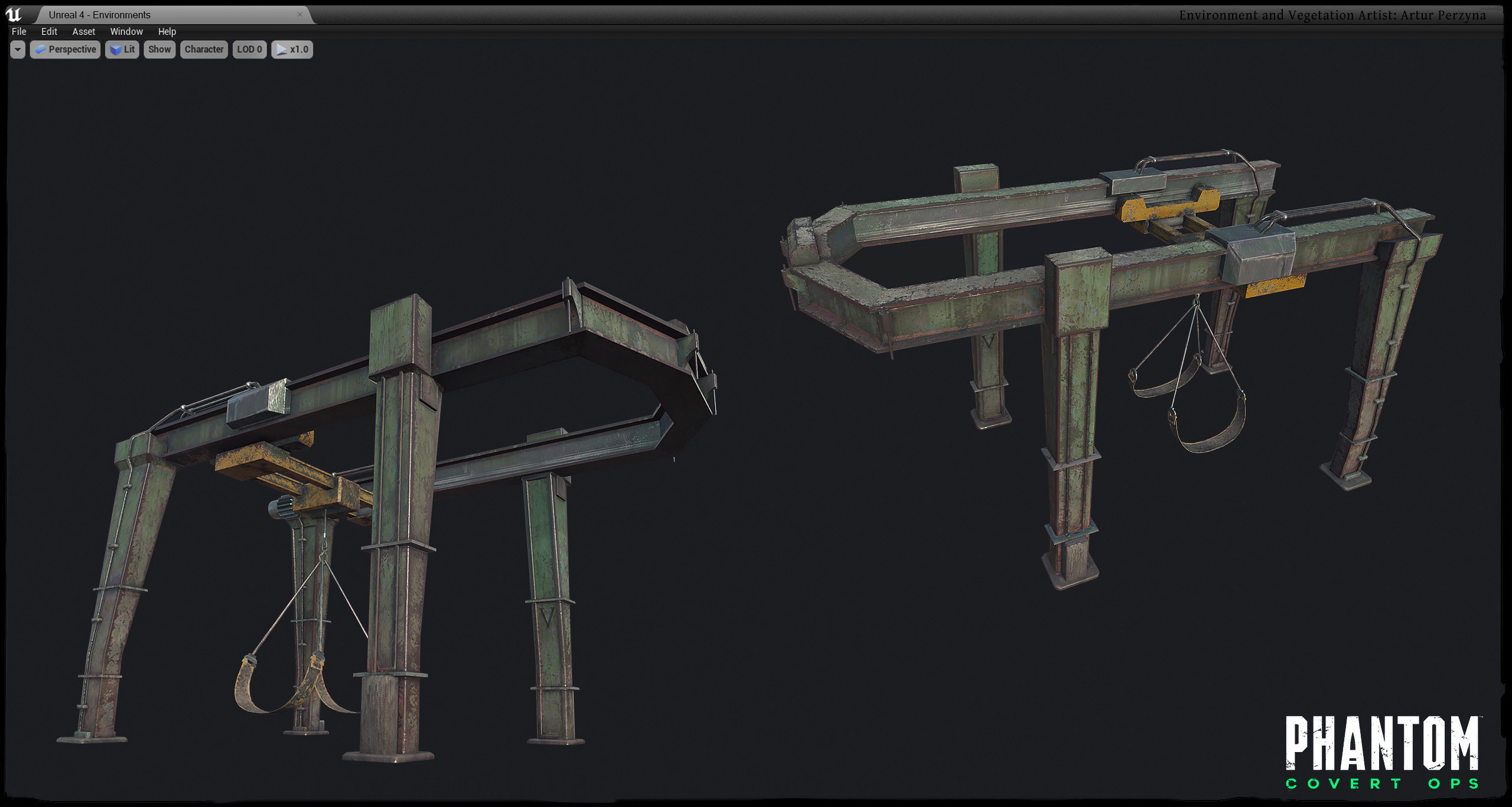Phantom Covert Ops - Enviro Prop - Warehouse Boat Hoist  - UE4
