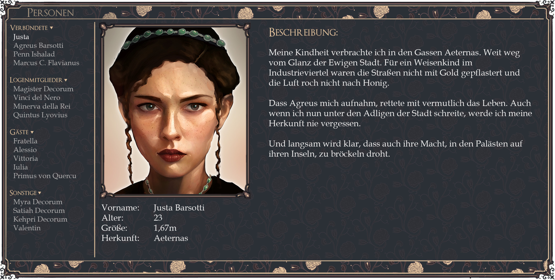 Character Glossary