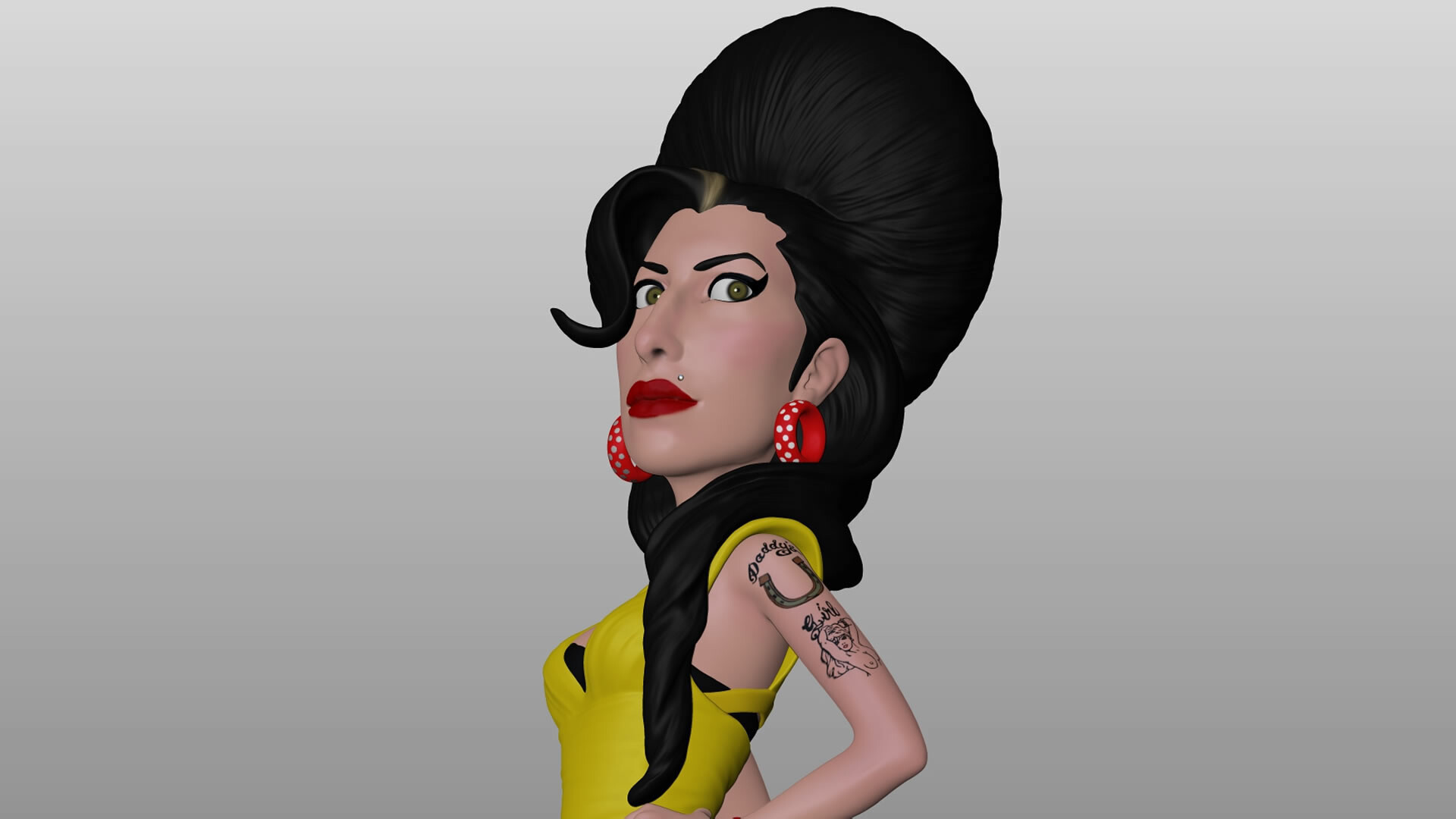 ArtStation - AMY WINEHOUSE CARTOON STYLE, image size:1920x1080