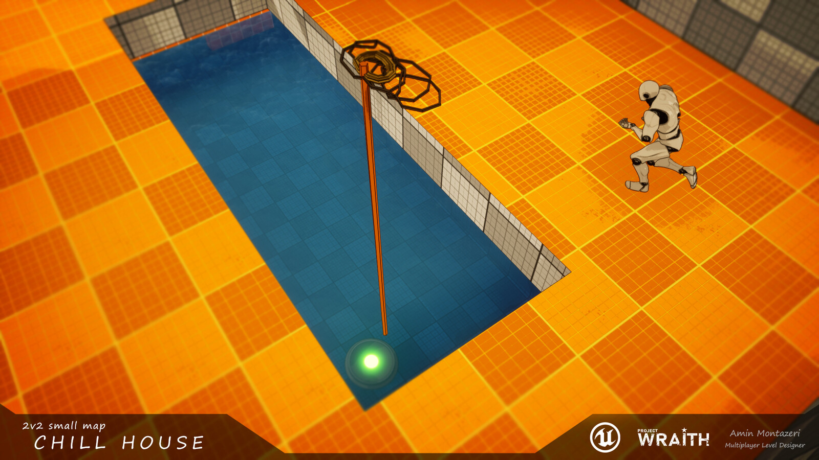 Players can climb up from this rope