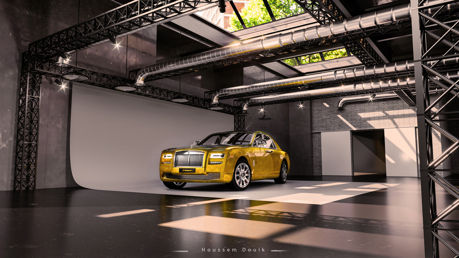 Gold Leaf Rolls Royce Ghost