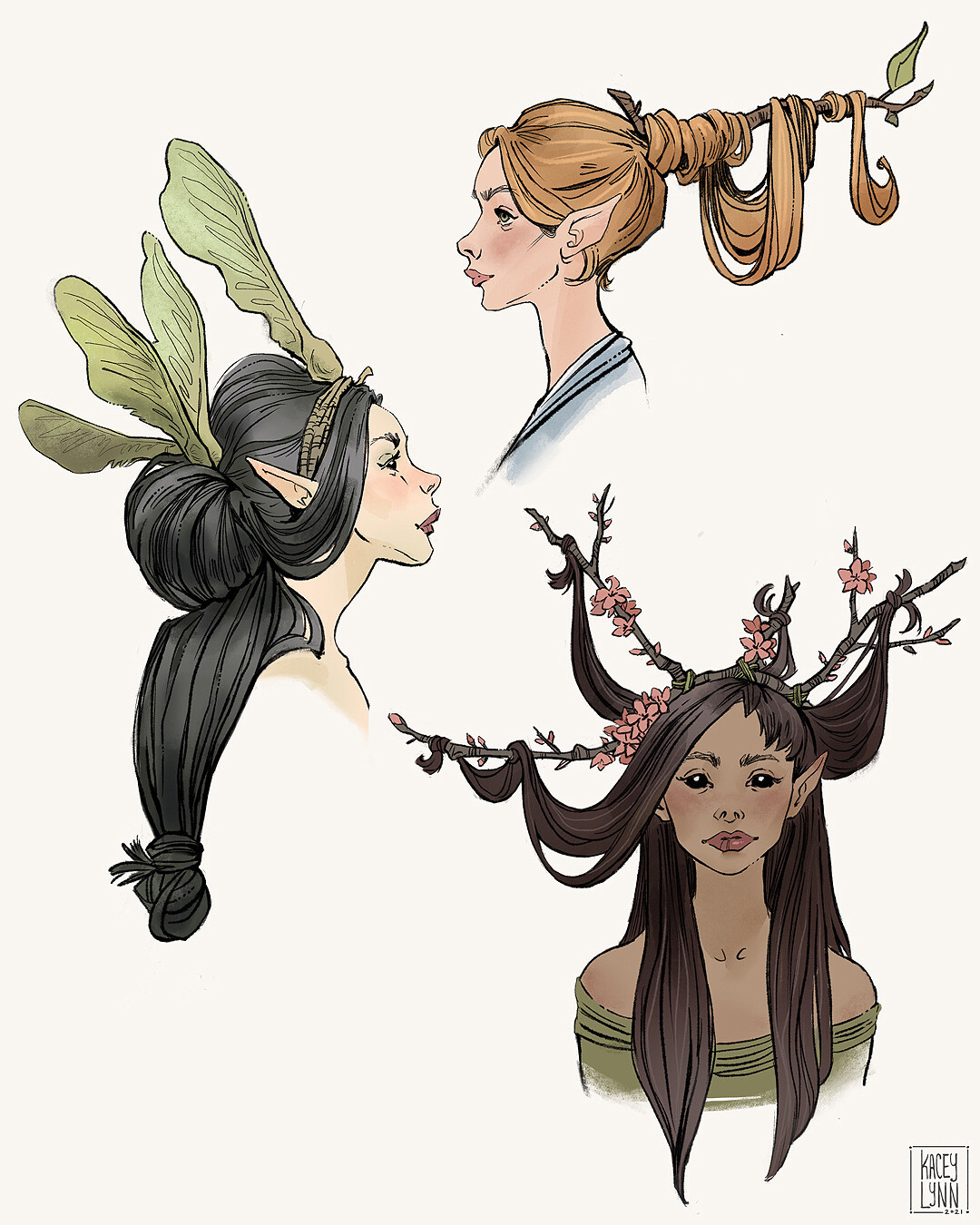 ArtStation - Fairy Hairstyles