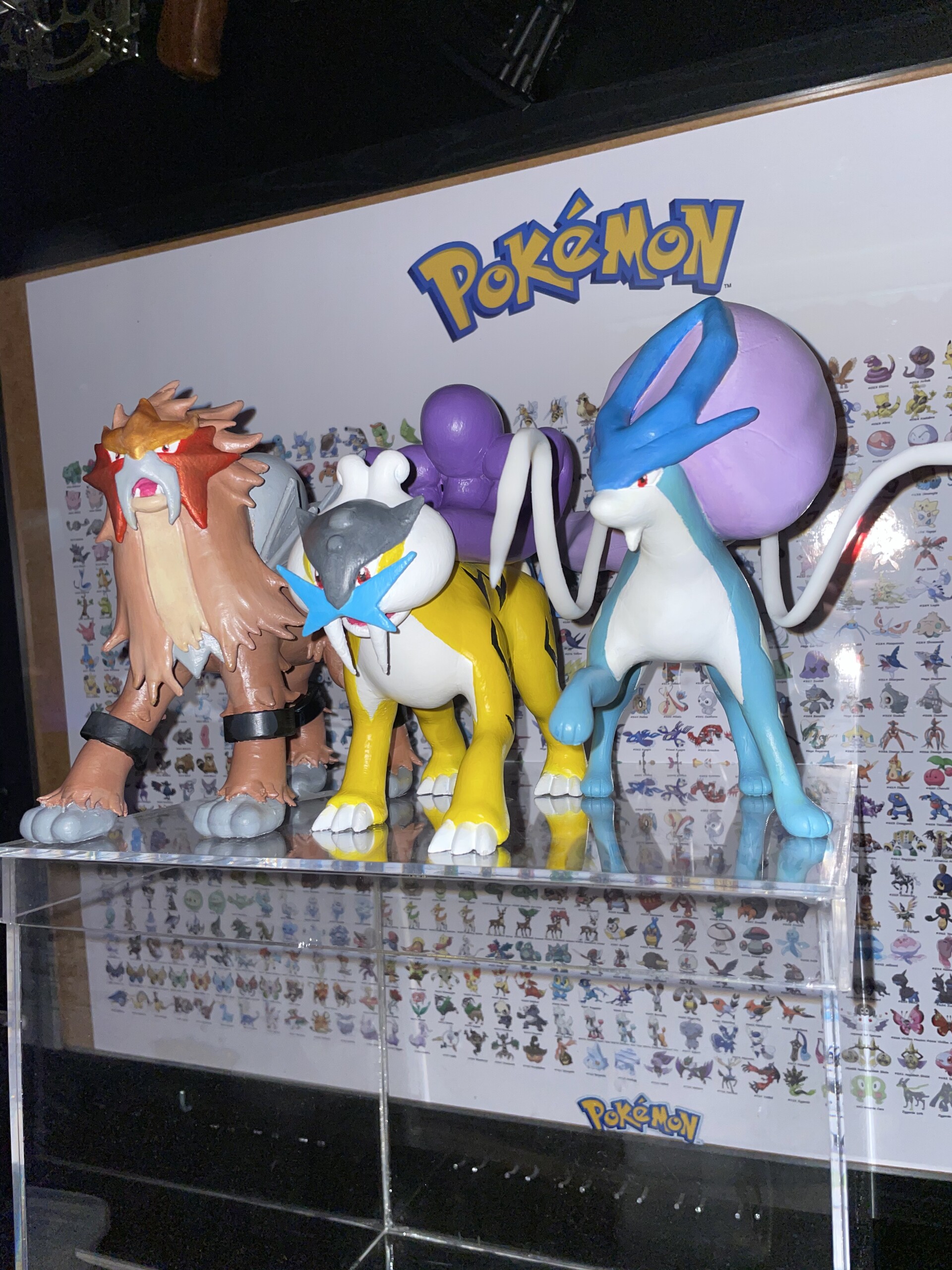 3D print Pokémon Raikou Entei Suicune 1/20 10cm model Toy GK customize  colour Three sacred model Pokemon - AliExpress