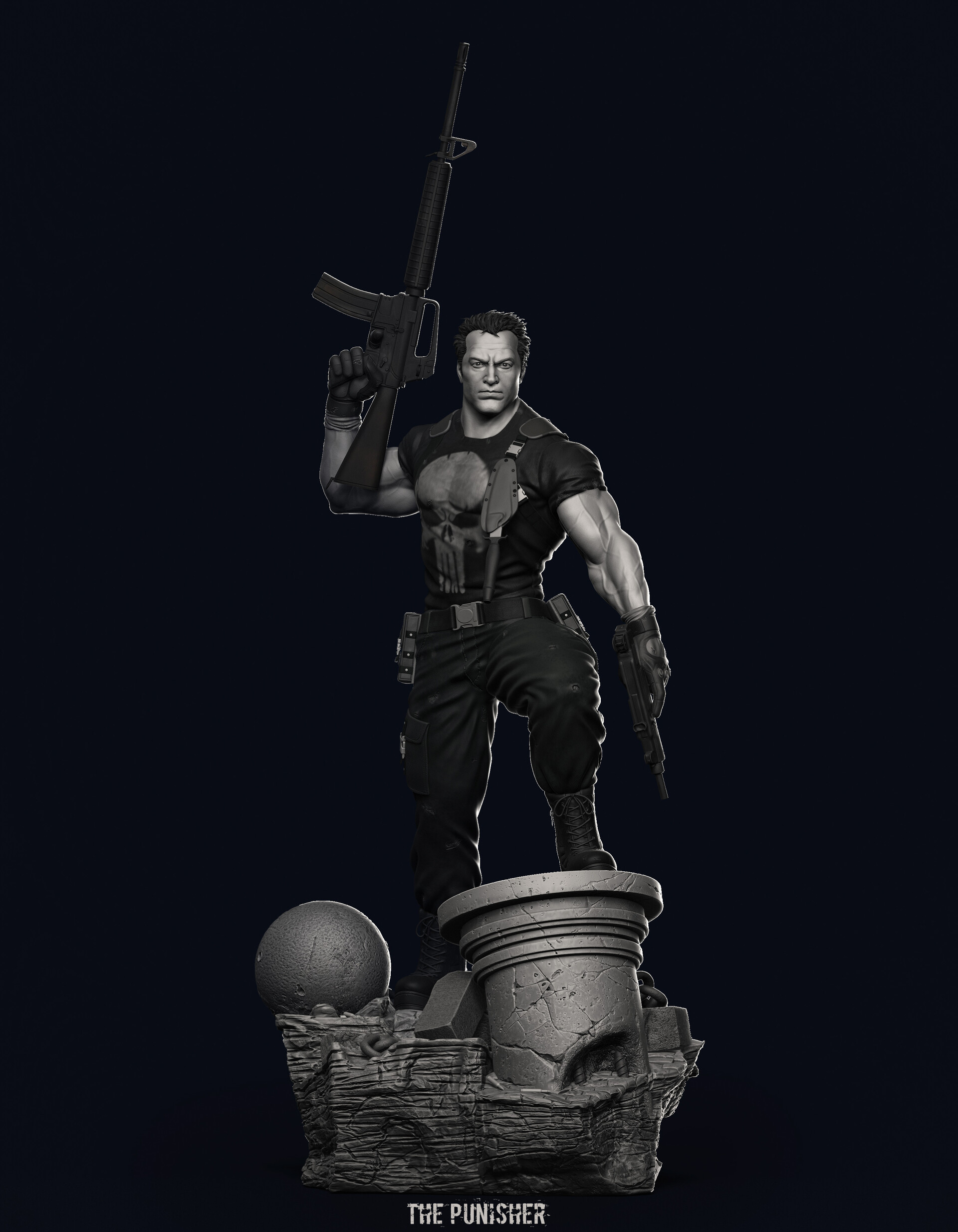 ArtStation - The Punisher 3D Printed and Painted.