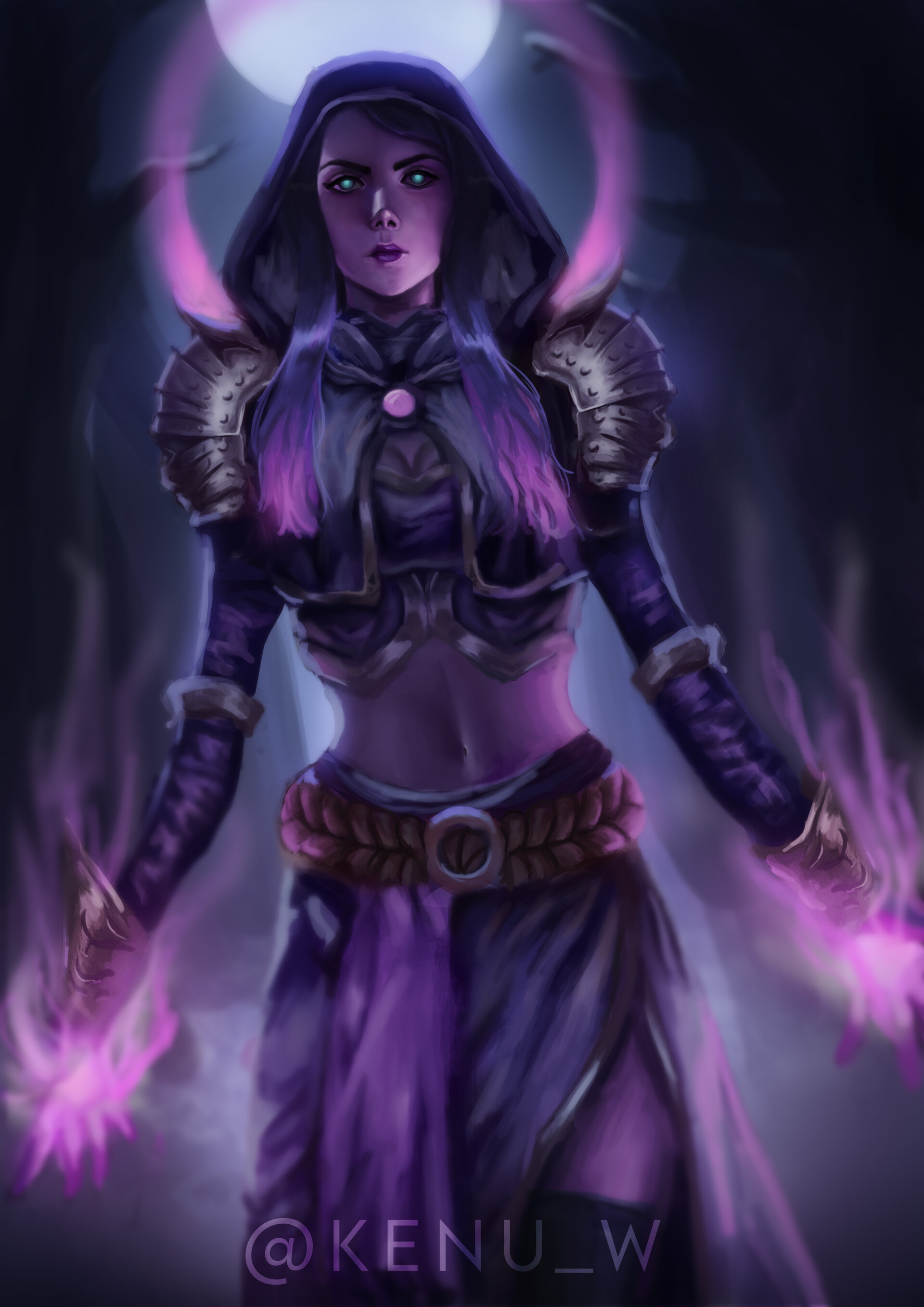 ArtStation - Slyvania The Dark Sorceress (DnD Character)