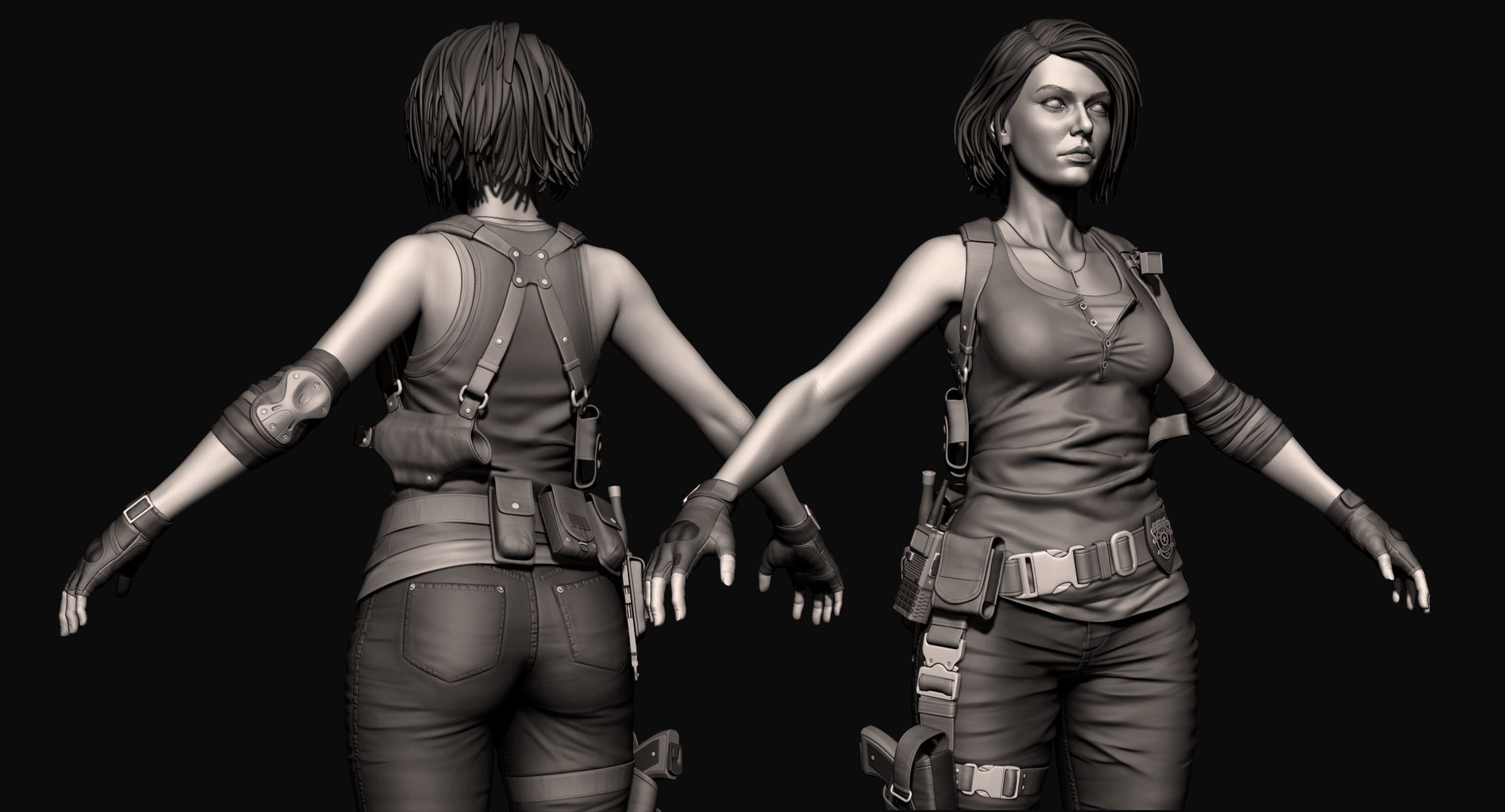 Jill Valentine, Resident Evil 3 Fan Art by Manu Herrador