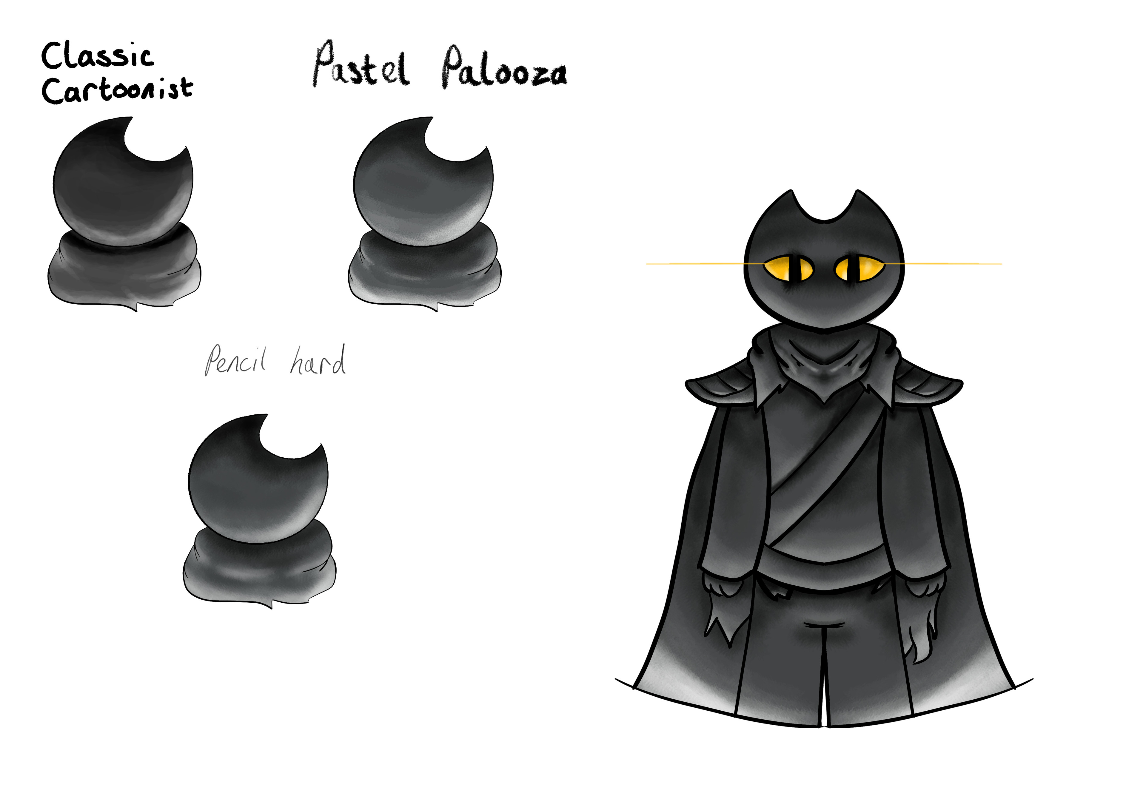Shading Experiments and Second Version of Character's Design