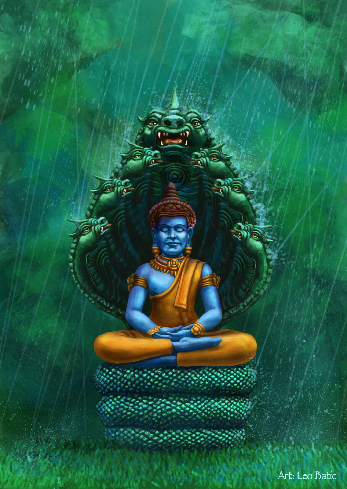 ArtStation Muchalinda dragon