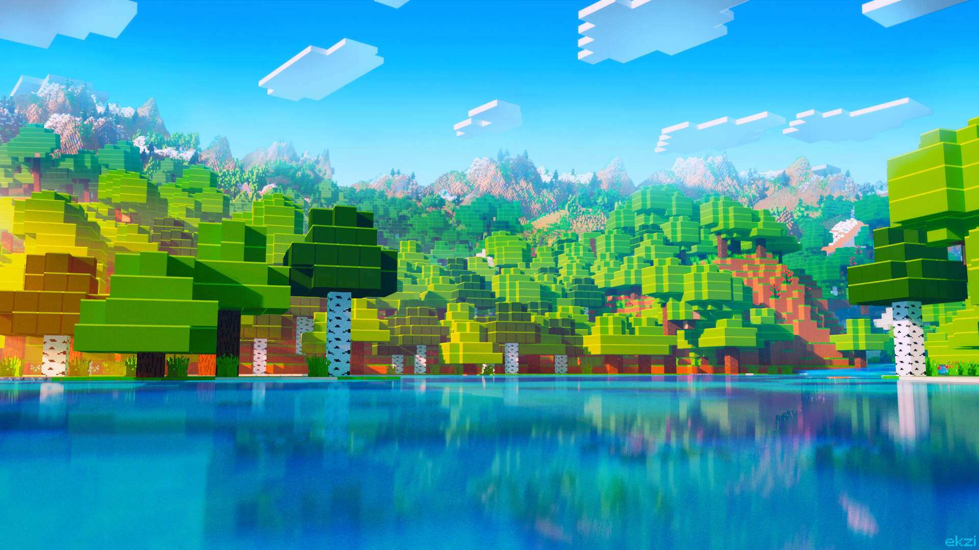 ArtStation - Minecraft Landscape Render Test
