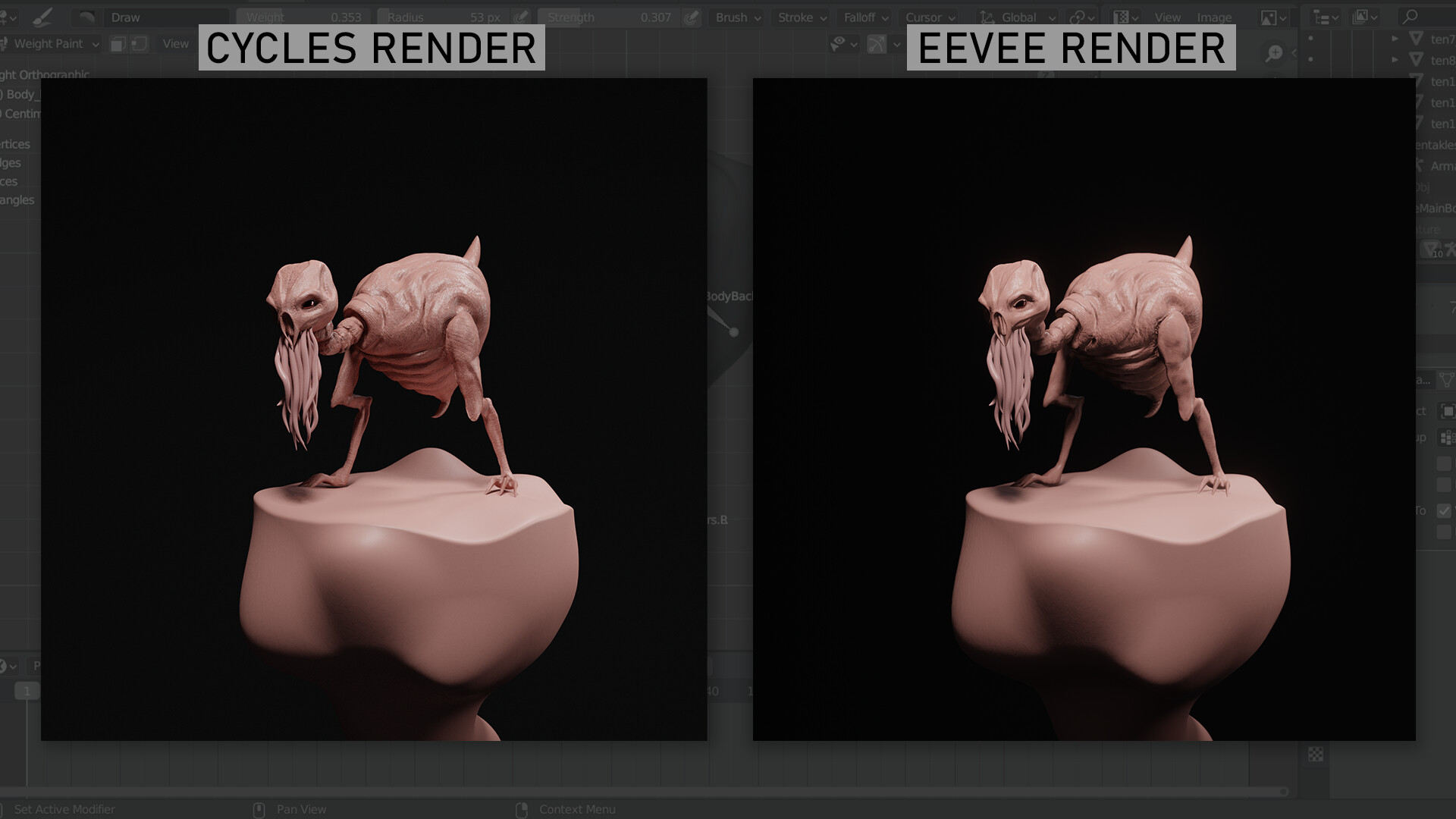 ArtStation - WN #0028 [BEAST] Blender animation [FREE] game-ready model