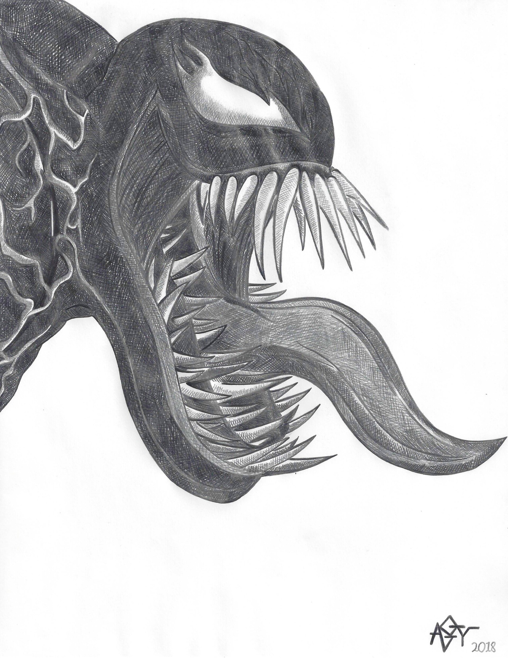 How To Draw Venom, Step by Step, Drawing Guide, by Dawn - DragoArt