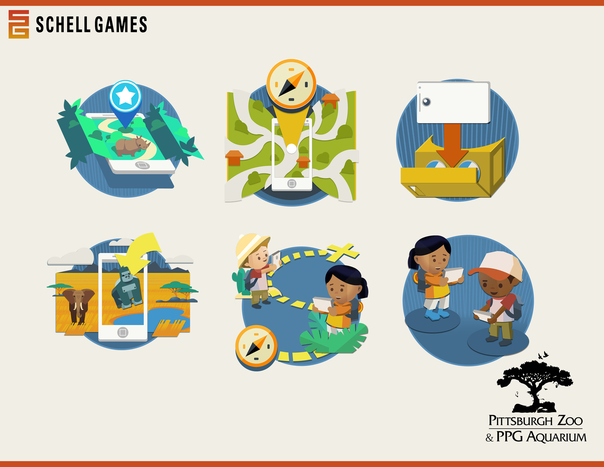 Josh Hendryx Map and icons for the Pittsburgh Zoo app