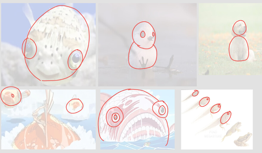 Think from this standpoint circles are the way to go because when you think of harmless a ball comes to mind or a baby or even a lollipop being held by a baby. The thing all these objects have in common they use circles in their design.
