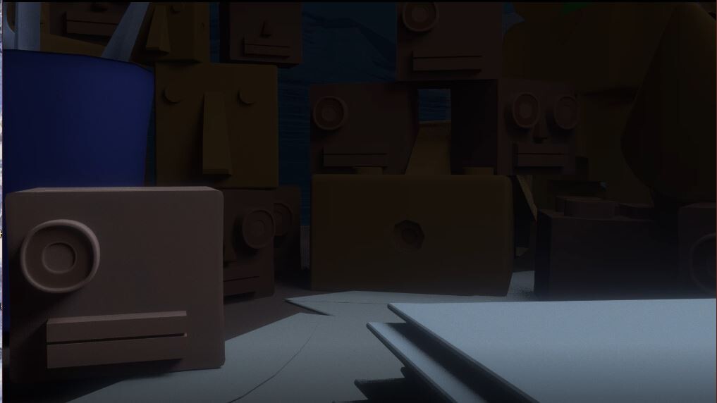 Scene 02 Test Render of lighting, texturing, and asset placement.