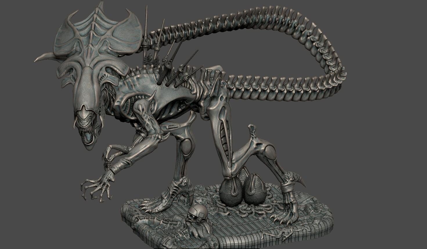 ArtStation Alien queen statue