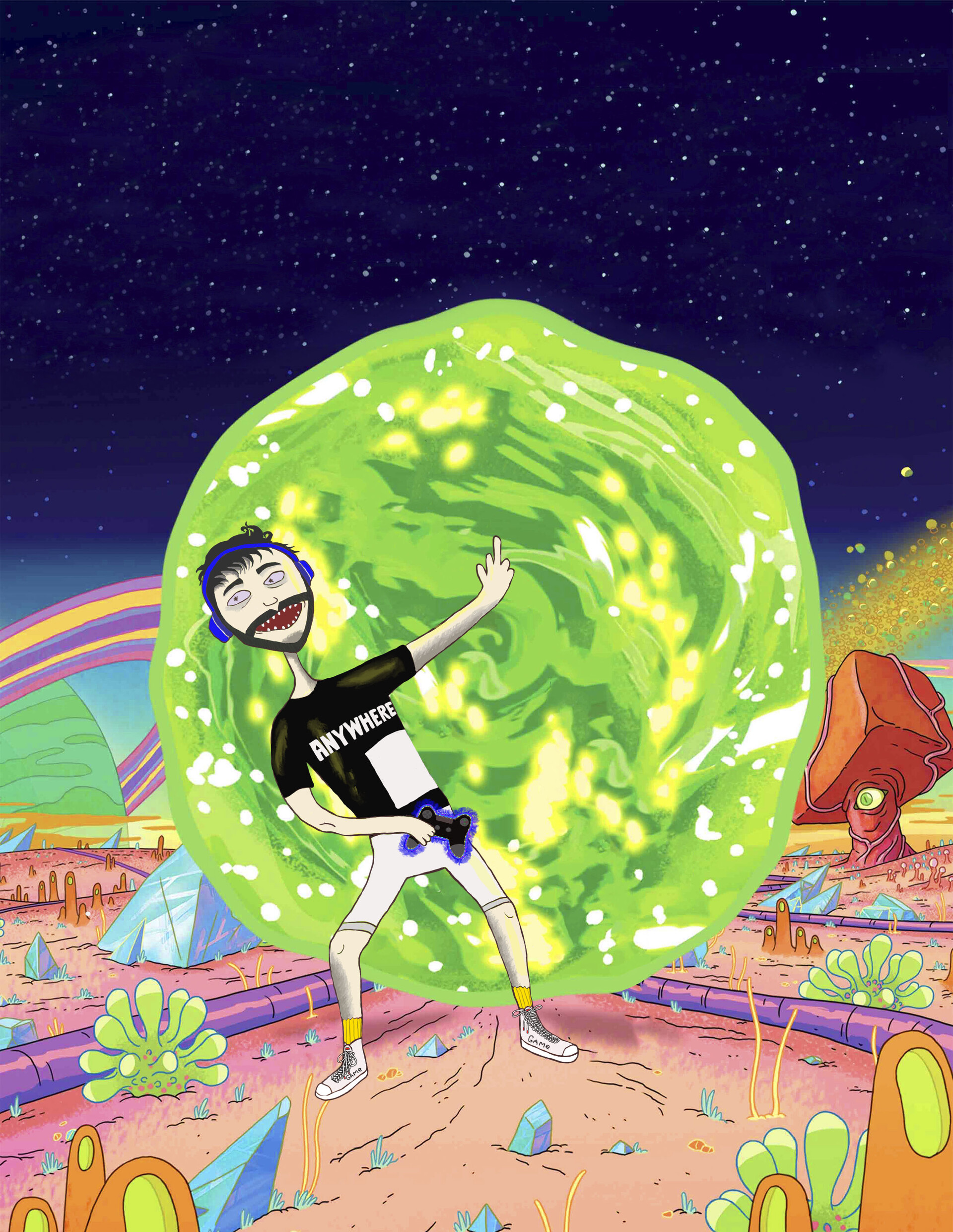 ArtStation - Gamer Rick&Morty style