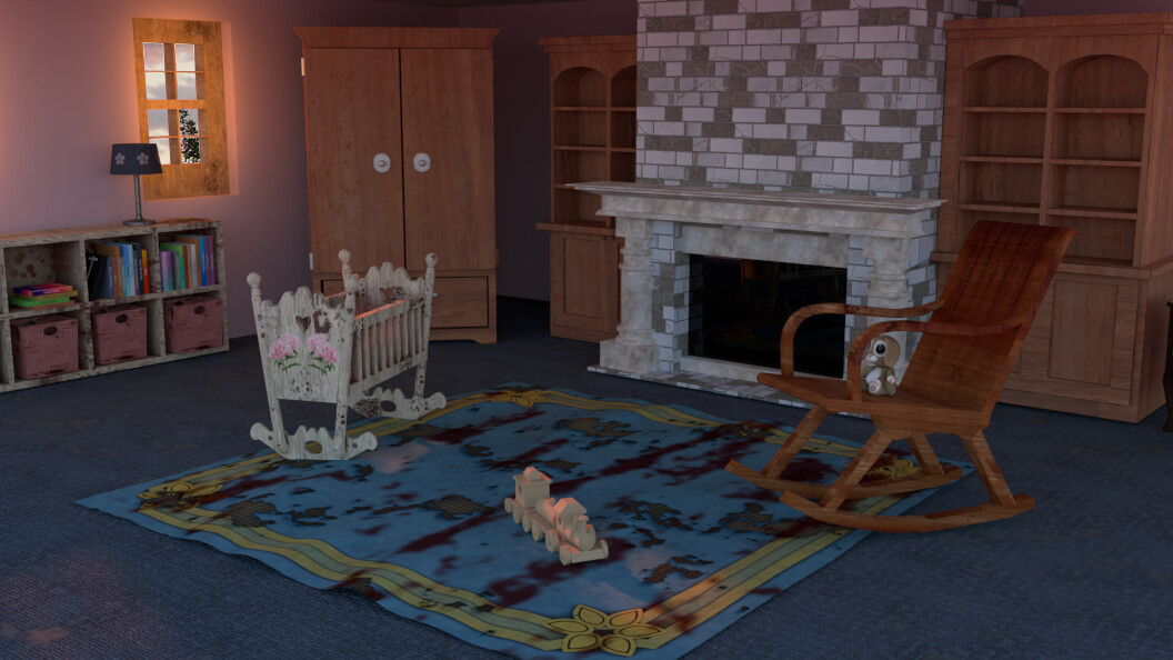 Chair used in the Haunted Nursery environment.