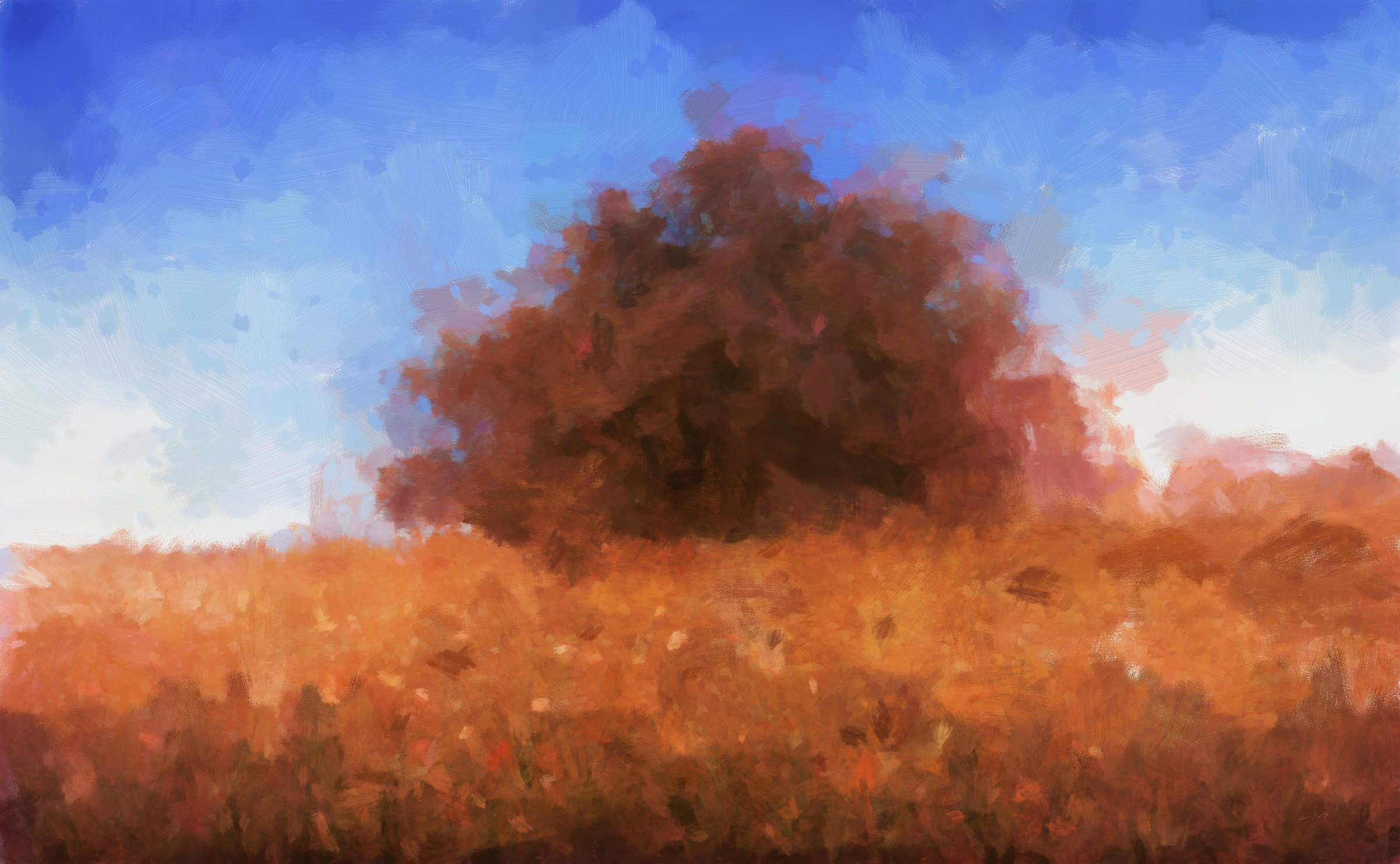 Digital abstract painting in a traditional painterly style.