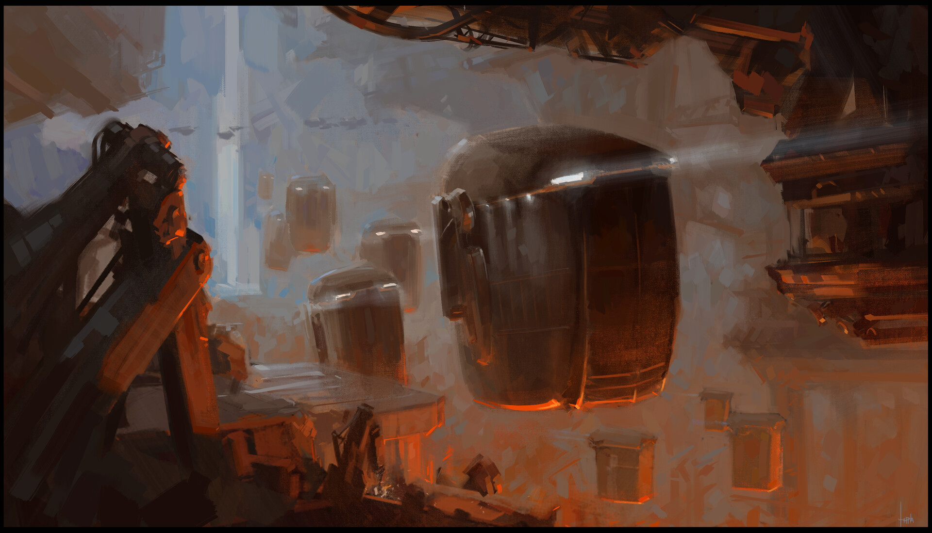 ArtStation - ships arrive at smelting plant