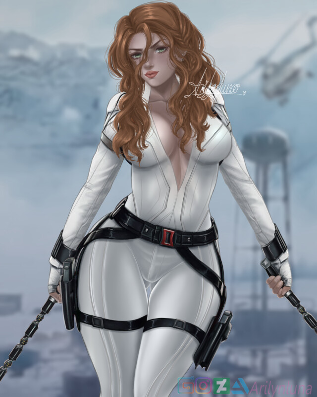 ArtStation - Black Widow (white suit)