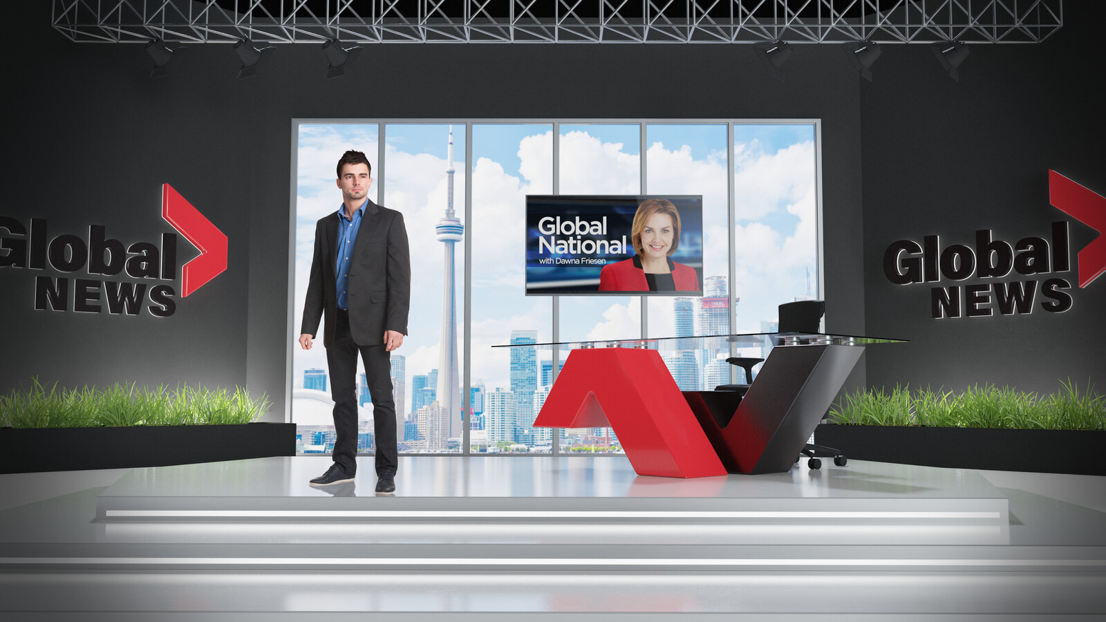 Television News Set Concept