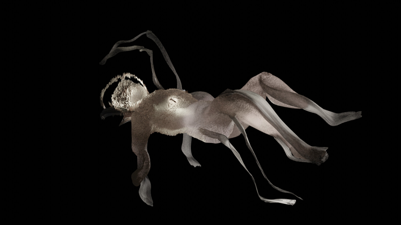 A 3D sculpture I made inspired by a painting by the artist Nader Alabbasi.