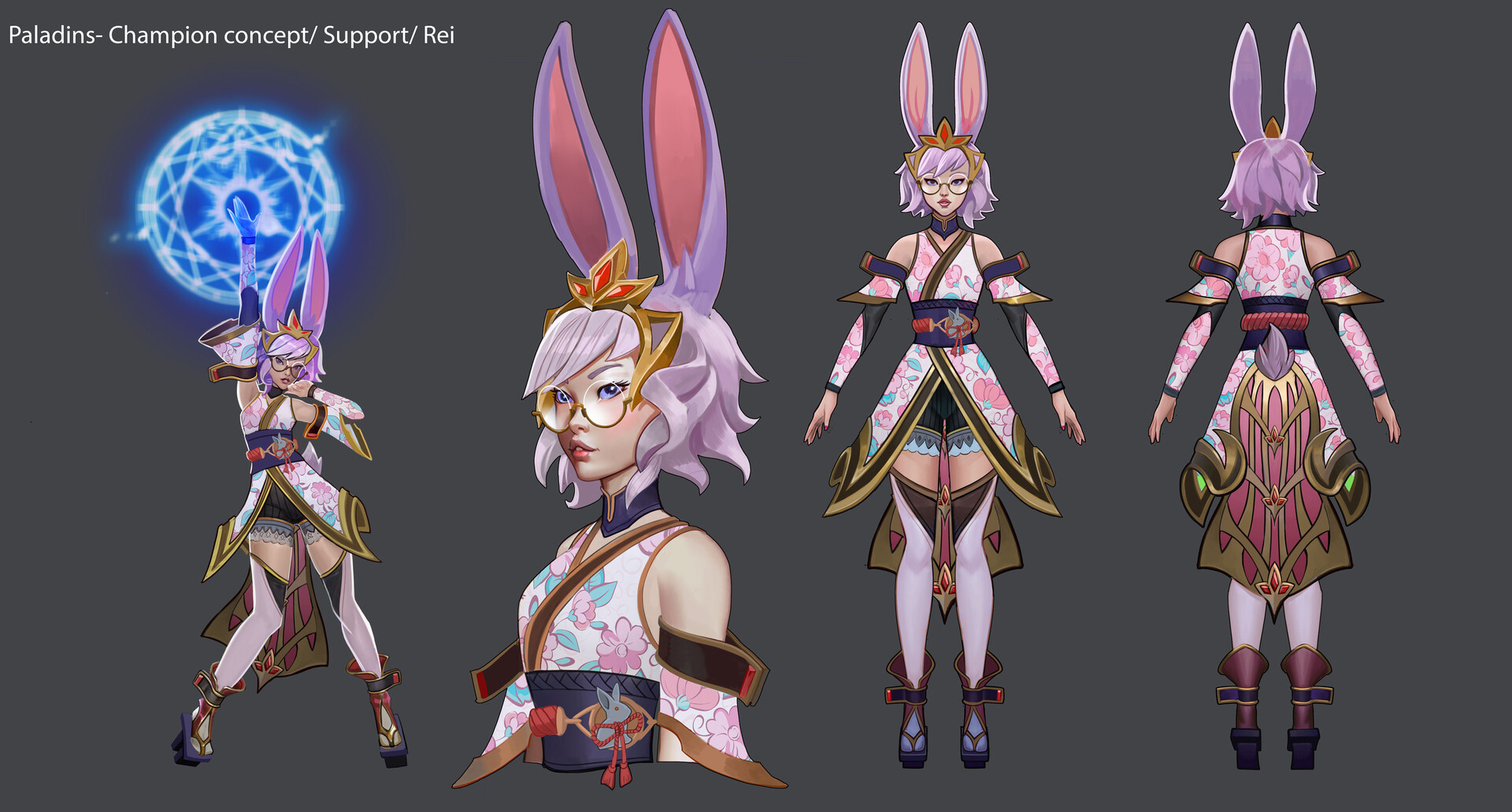 Concept work for Paladins champion Rei. 