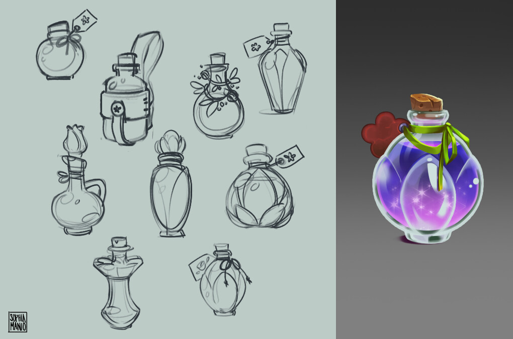 Magical potion concept
