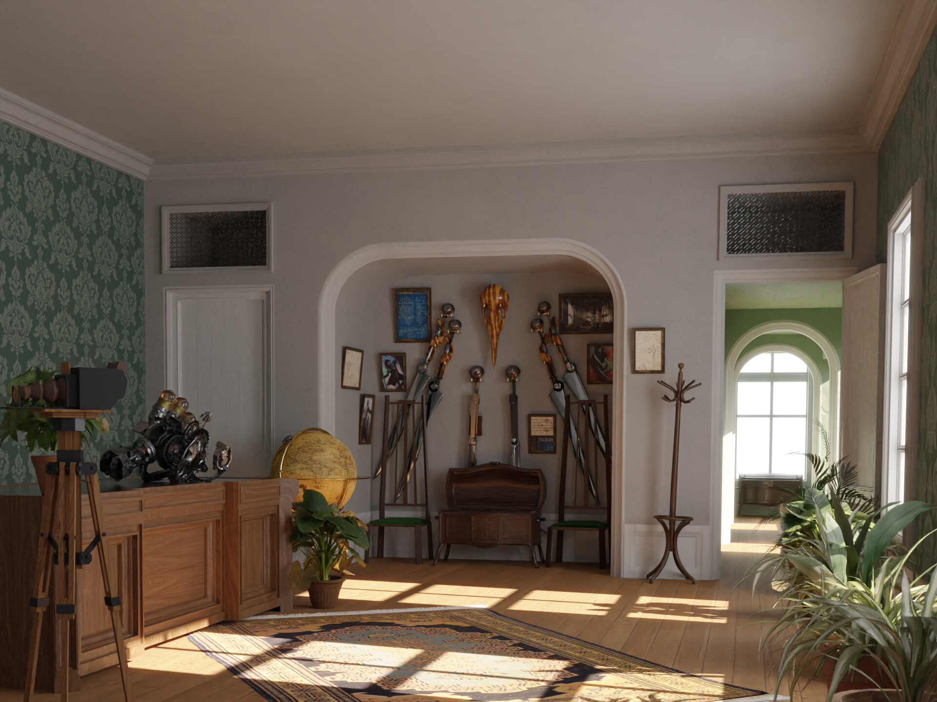 ArtStation - Dishonored 2 Inspired interior design