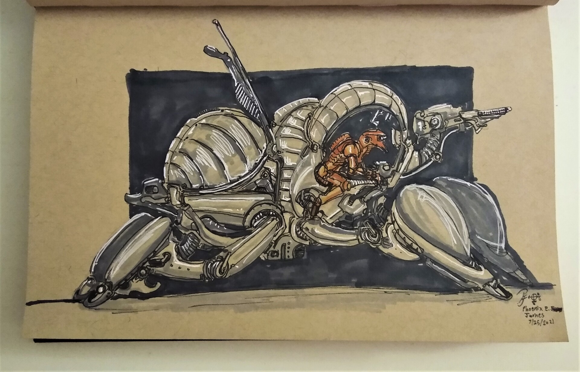 ArtStation - Badland Sprinter Mech and Pilot (Phoenix E. James)