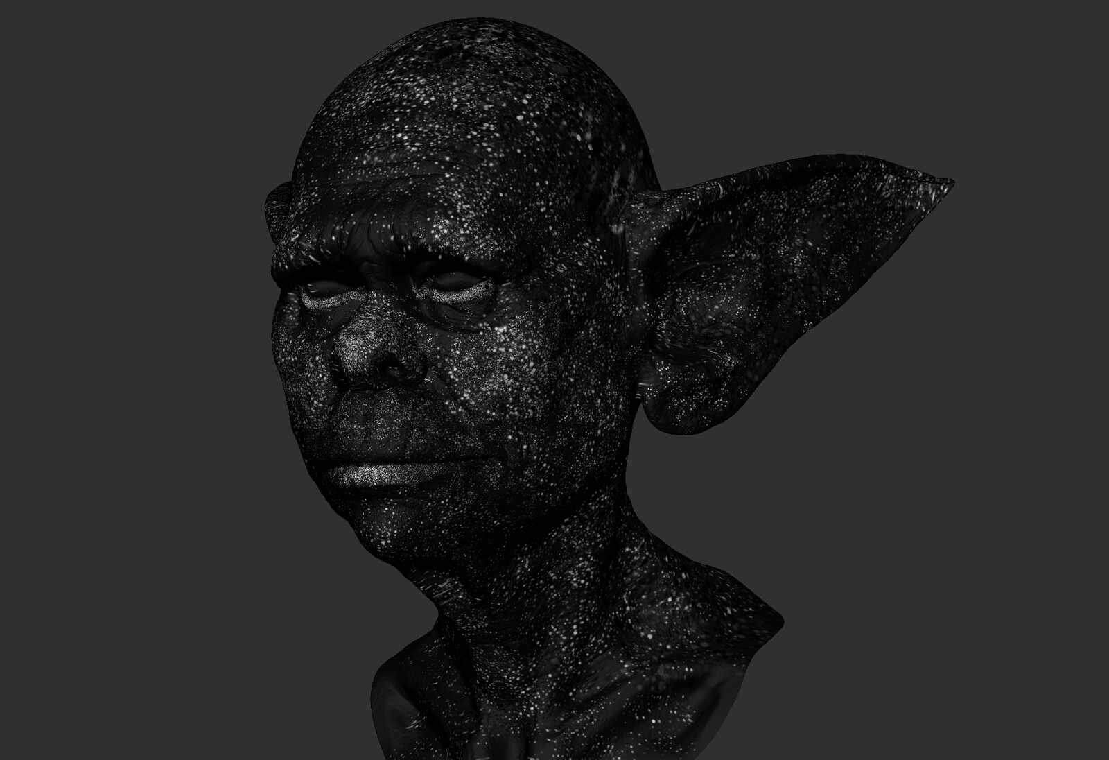 creating the first pass of my spec map inside of z brush before send it to Mari