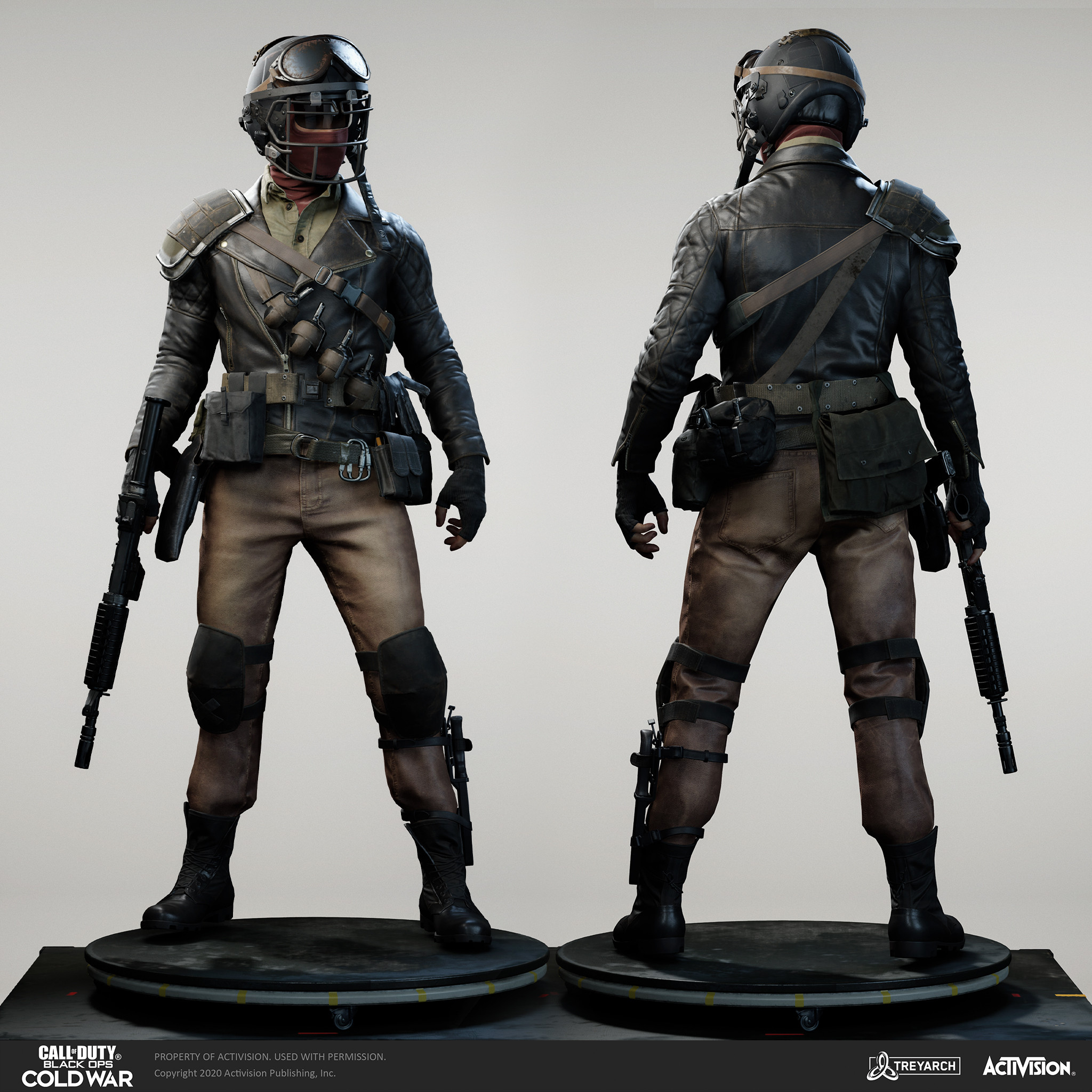 Skin for Harry Stone operator - Line Backer.  I was responsible for the design, game mesh assembly, and textures/materials. Individual models/bakes used on the character were created by the Treyarch, SHG, Raven, and OS teams.
