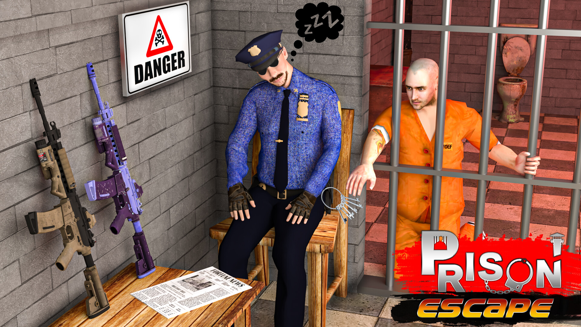 ArtStation - Prisoner Escape Simulator 3D UI/UX