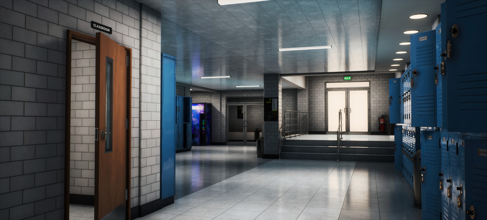 Highschool Hallway Tutorial Course - Wingfox