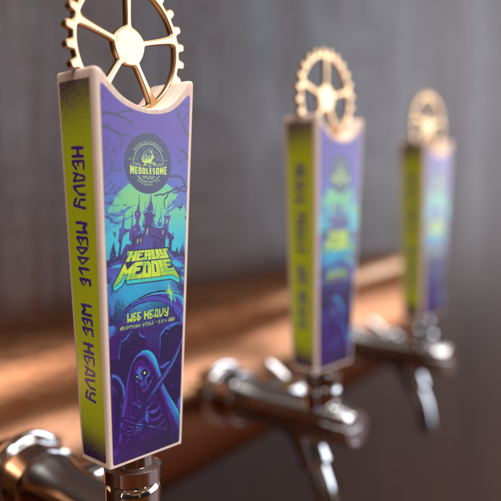 Dimension mockup. Tap handle modeled in Blender