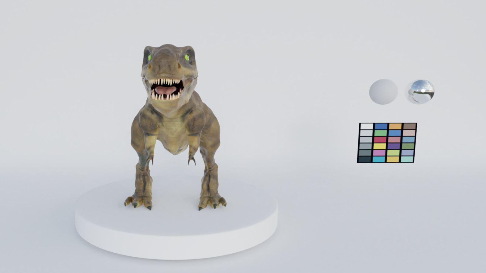 Dinosaur front in Cycles.