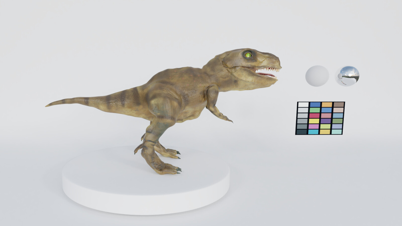 Dinosaur side in Cycles.
