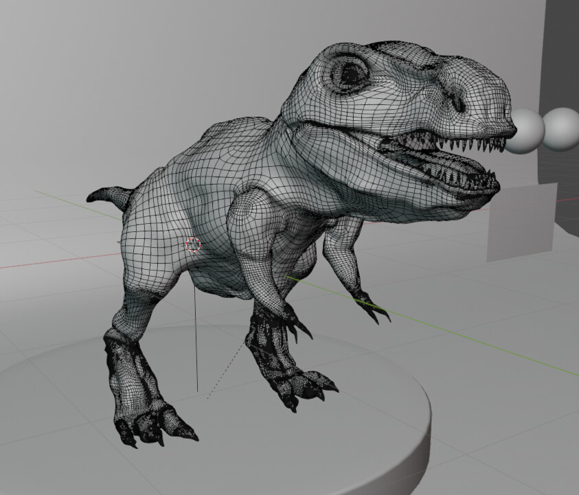 High-poly sculpt wireframe 2.