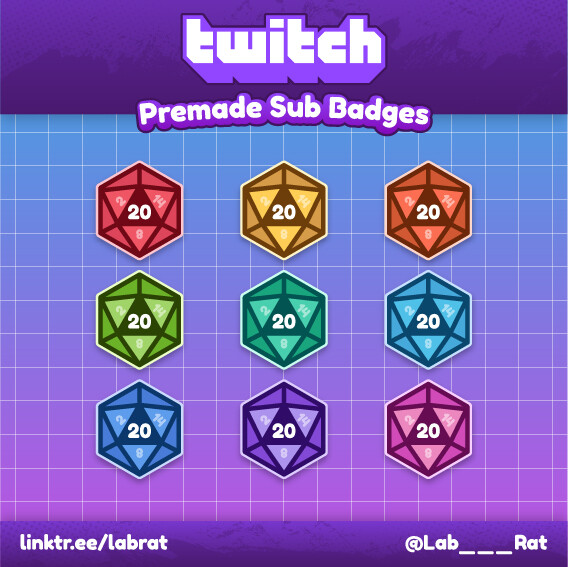ArtStation - Twitch Emotes & Premade Sub Badges