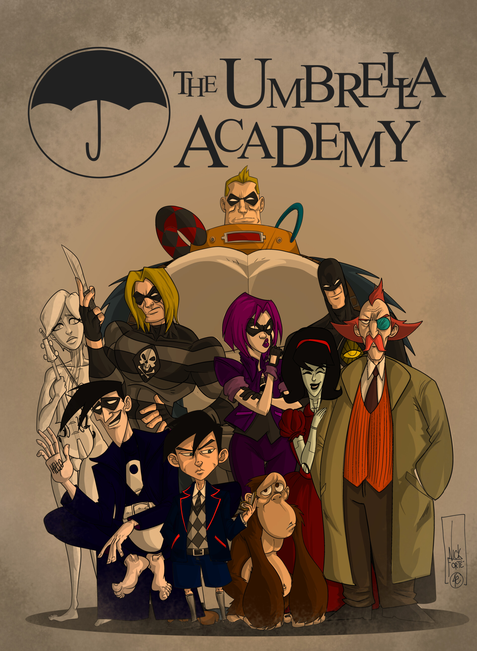 ArtStation Umbrella Academy Hargreeves Family Portrait