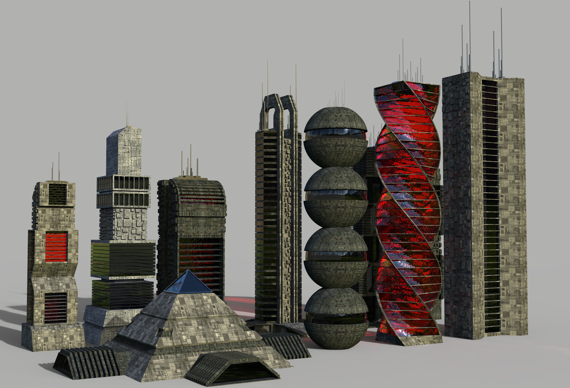 ArtStation Science fiction Buildings