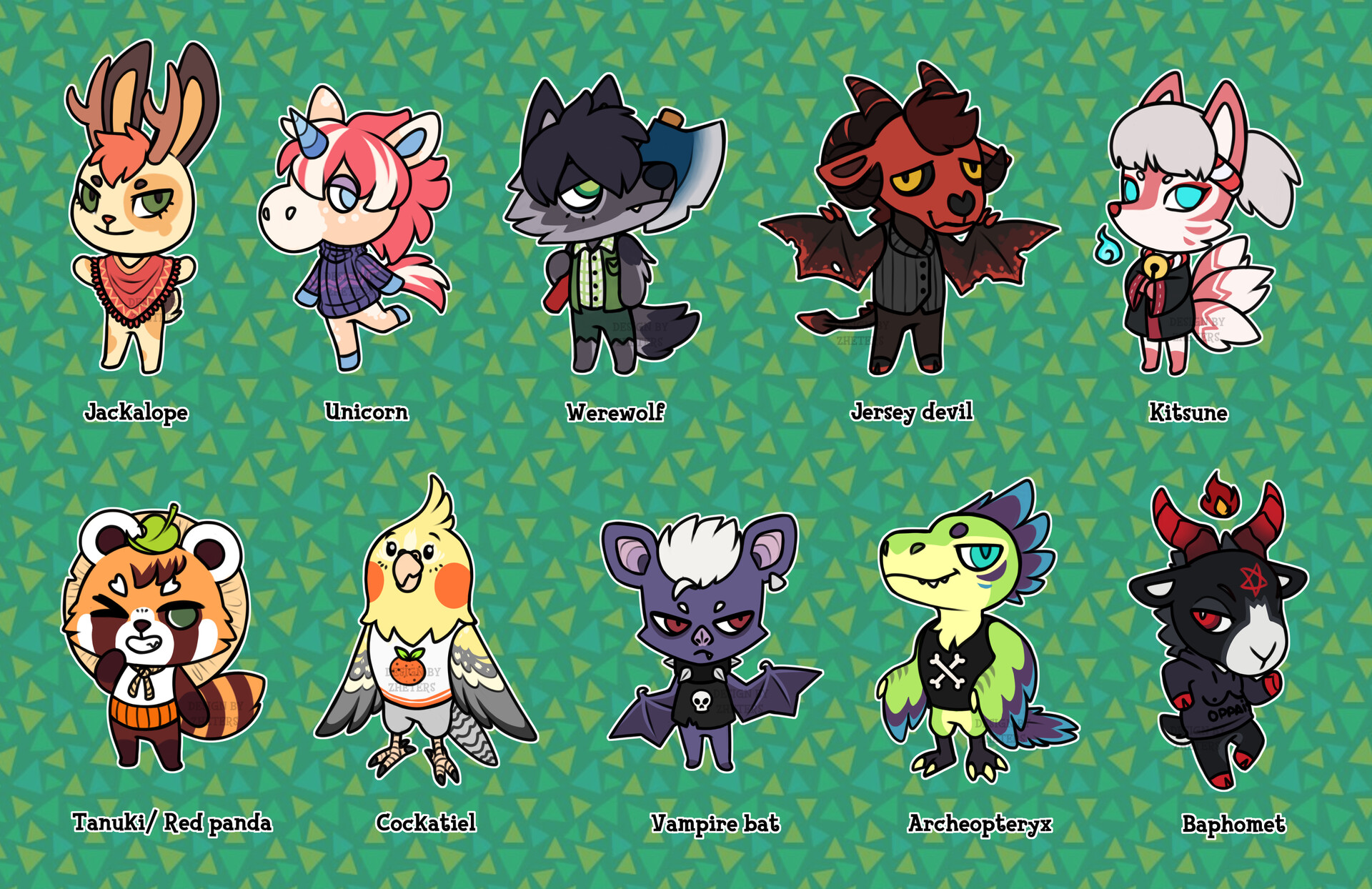 ArtStation Fake Animal Crossing characters