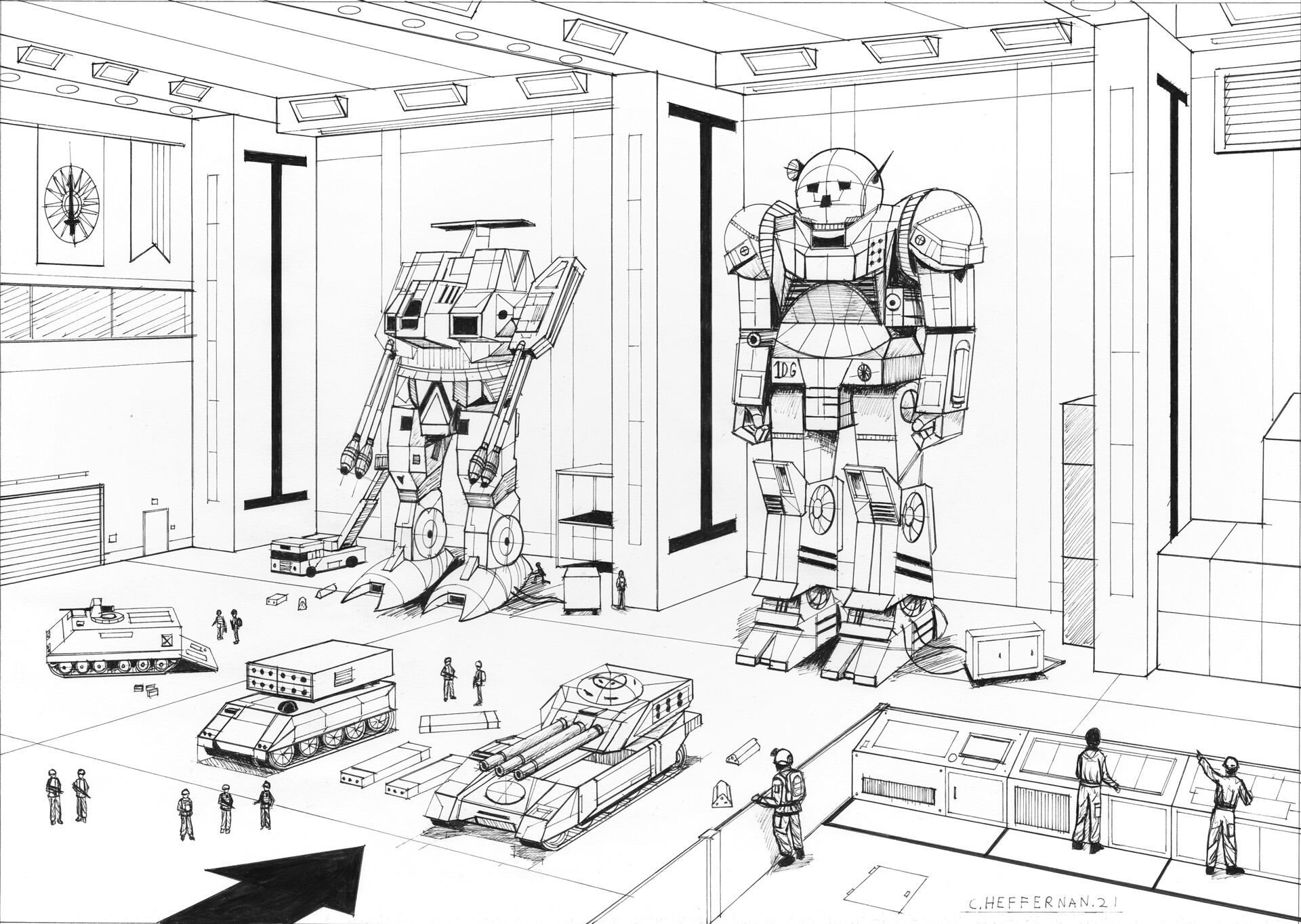 ArtStation - Battletech 'Mech Hanger