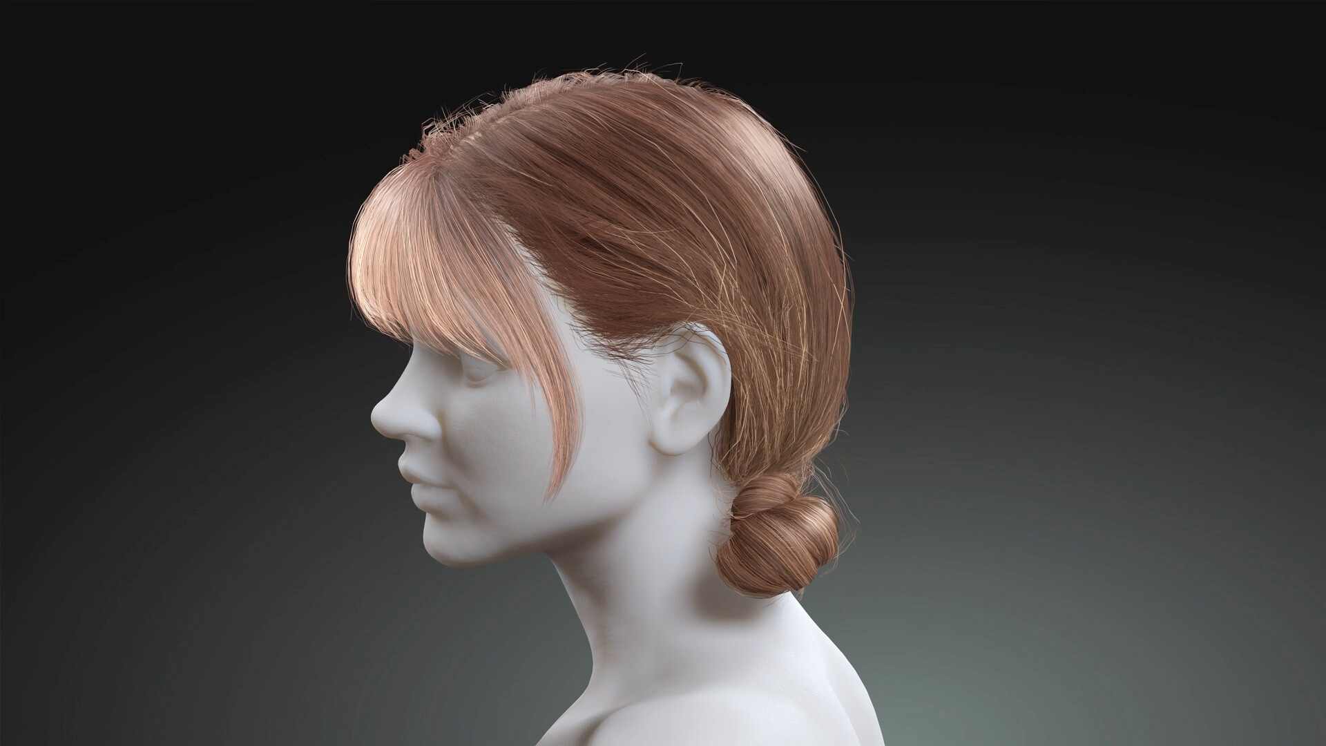 ArtStation - Female Hairstyle: Two Low Space Buns ArtStation - Female Hairstyle: Two Low Space Buns