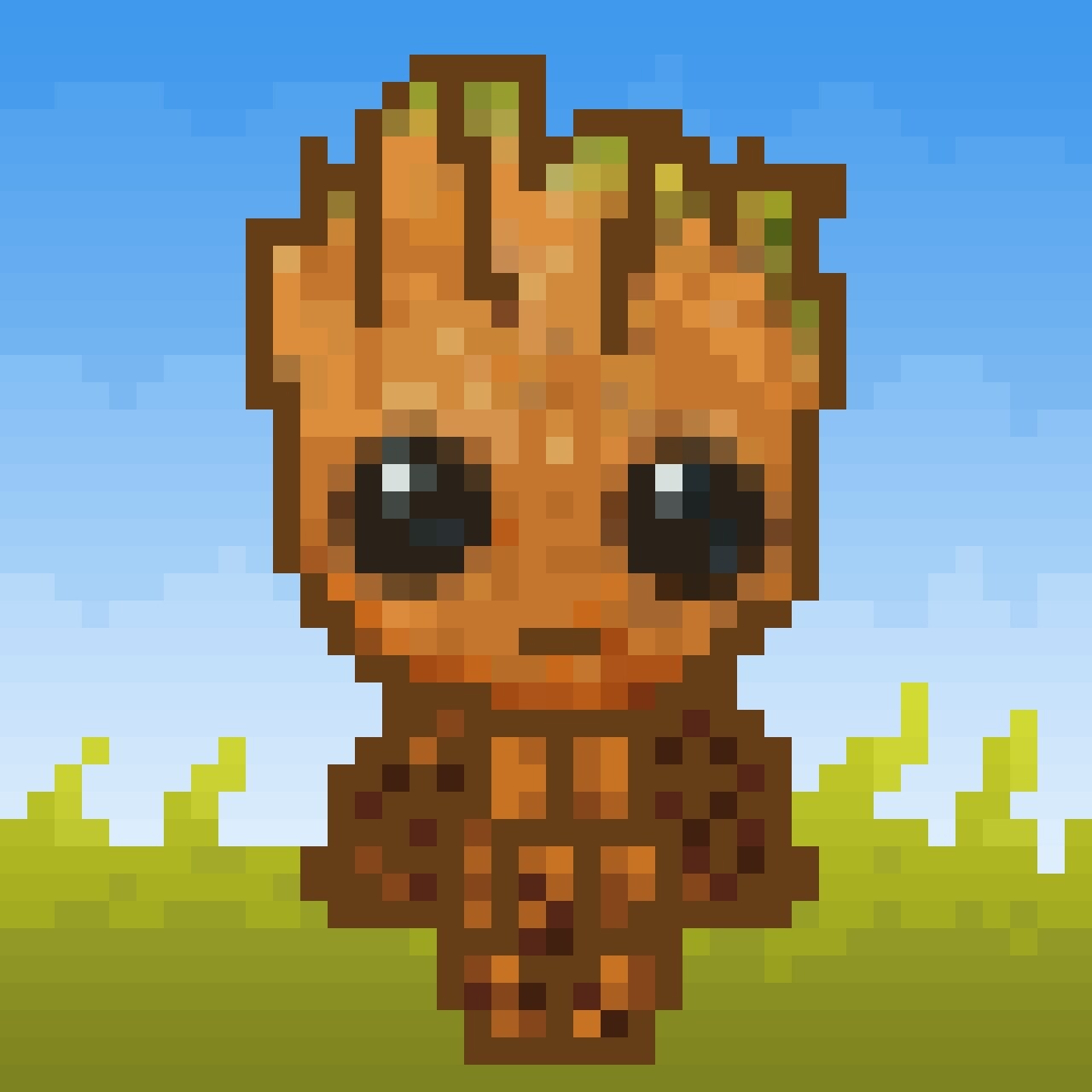 Artstation Pixel Art Baby Groot Artstation Pixel Art Baby Groot