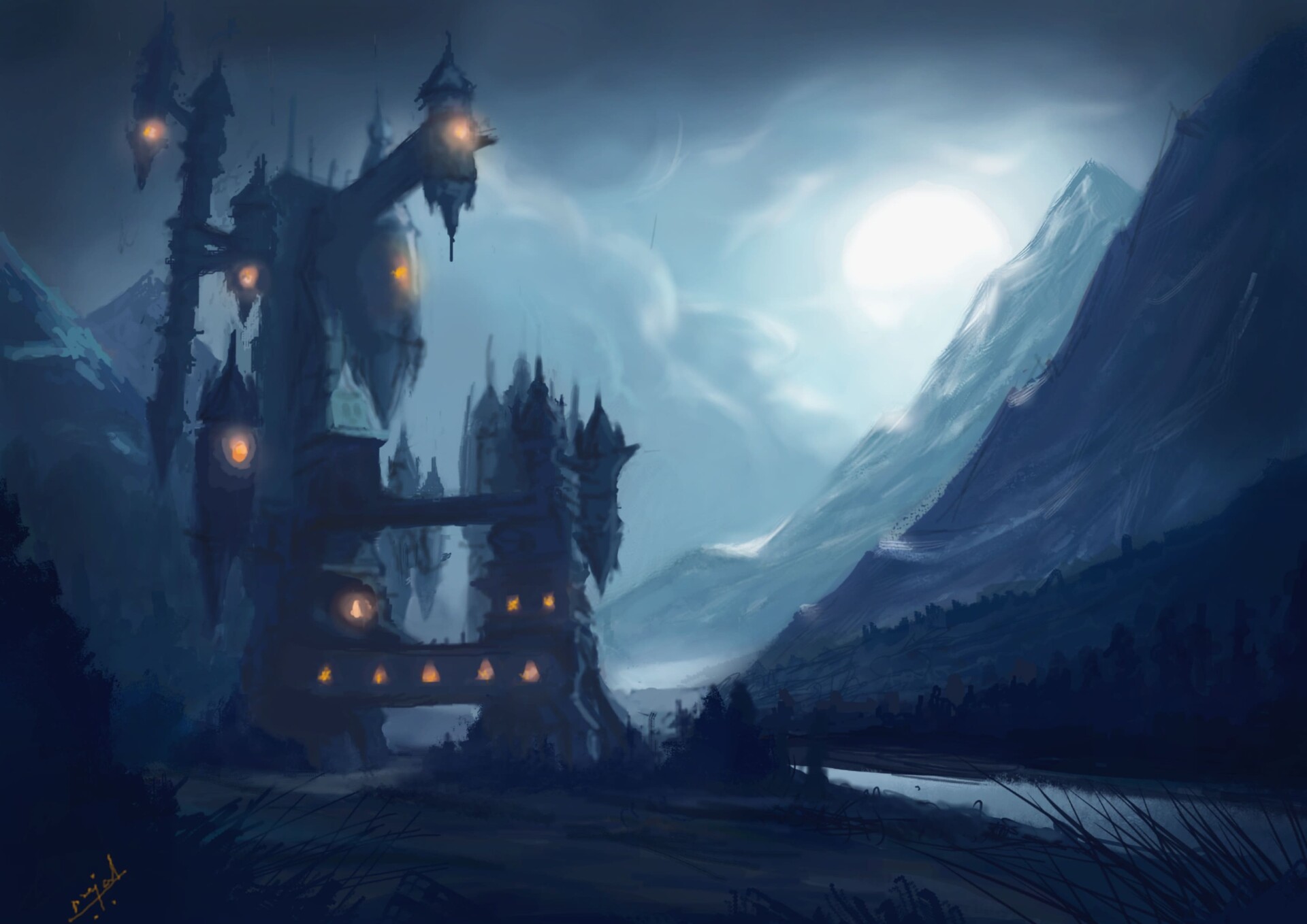 ArtStation - Dracula's Castle from Castlevania