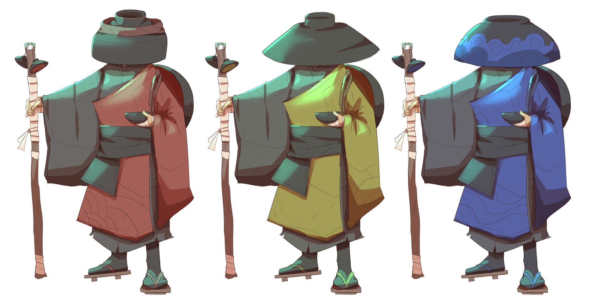 ArtStation Soup bowl monks/characters