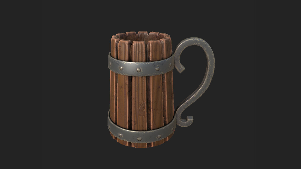 ArtStation - Wooden Mug