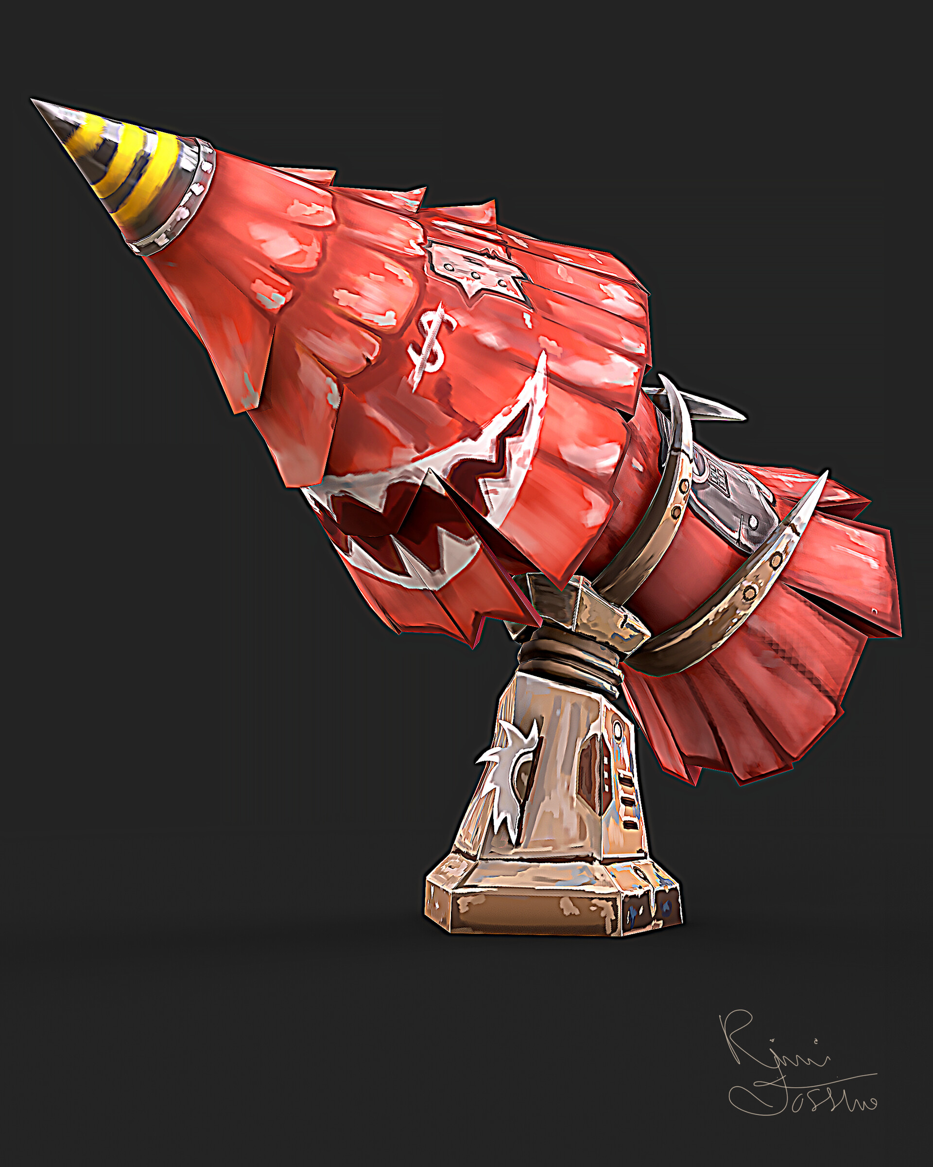 ArtStation - Stylized Handpainted Rocket