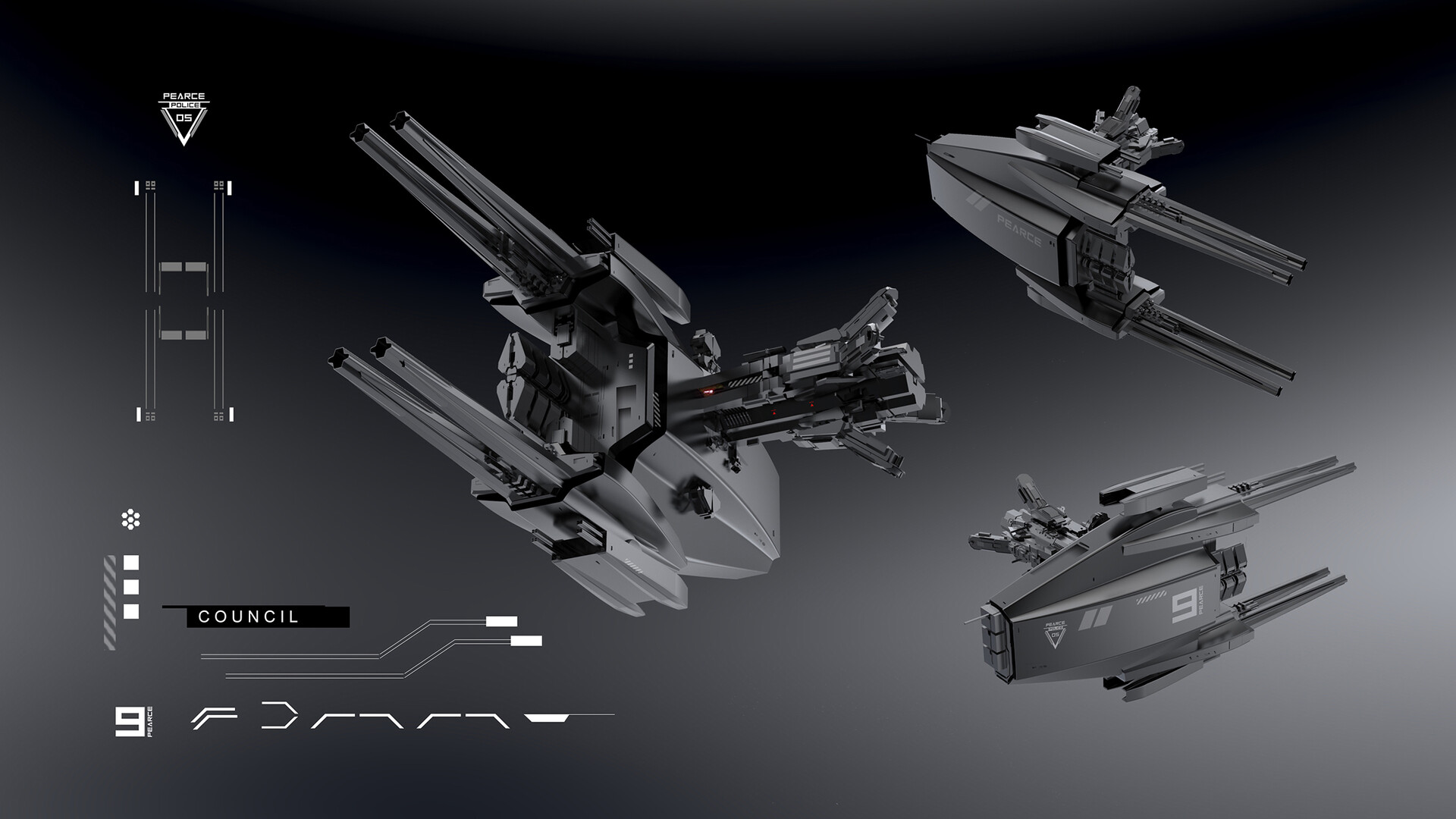 ArtStation - STARATLAS-Pearce C9 (capital fighter) - Concept